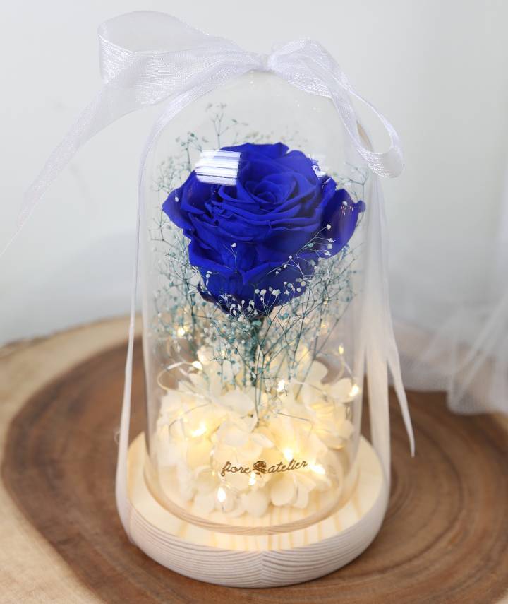artequeen_blue-single-rose-flower-glass-dome01